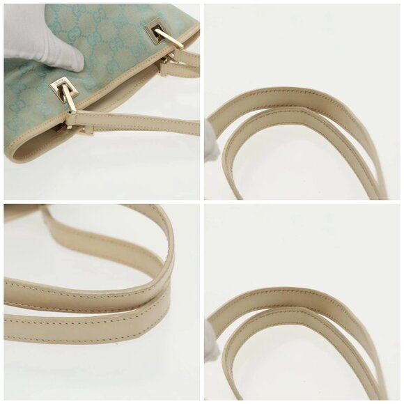 GUCCI GG Canvas Tote Bag Light Blue Gold 002 1098 Auth 100928 - Picture 16 of 16